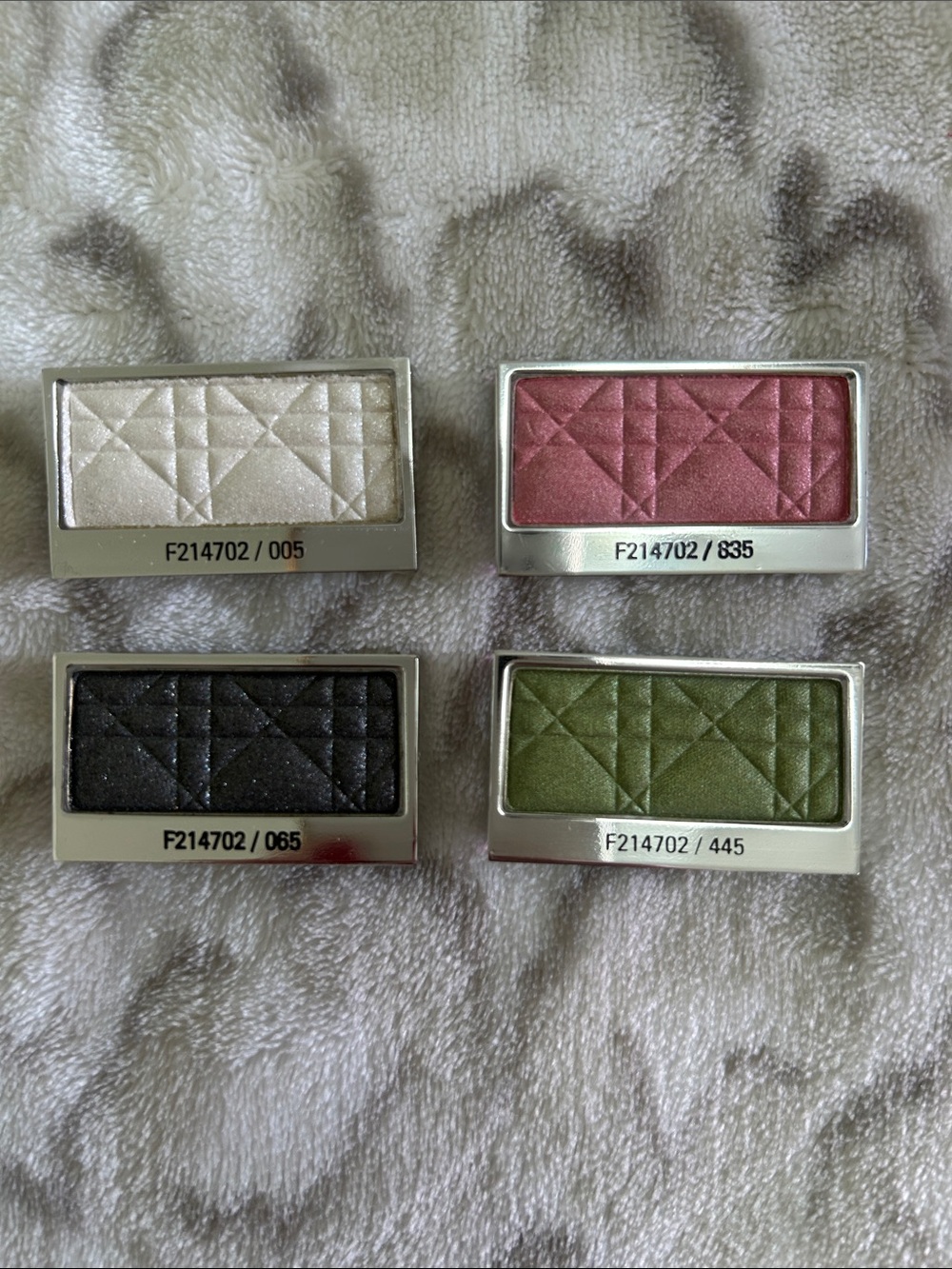 Dior Single Eyeshadow  — White, Pink, Black, Green